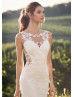 Ivory Lace Tulle Illusion Side Cutout Backless Wedding Dress Ivory Lace Tulle Illusion Side Cutout Backless Wedding Dress